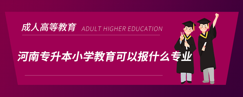 河南专升本小学教育可以报什么专业