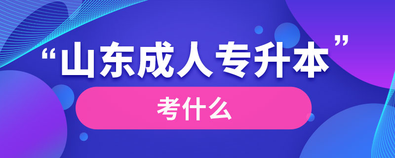 山东专升本成人考什么