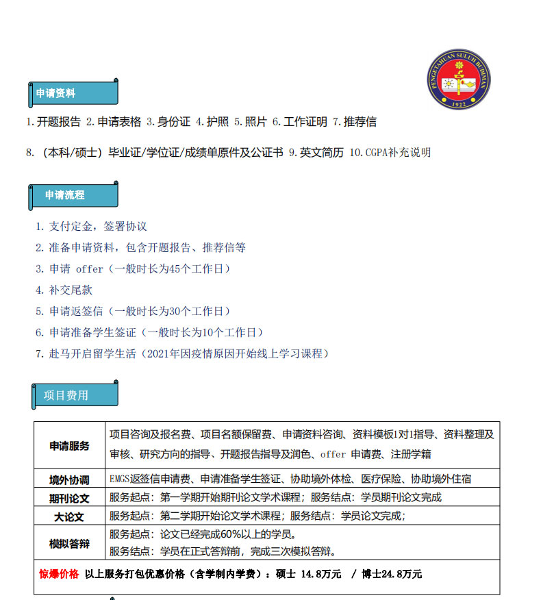 苏丹伊德里斯教育大学(UPSI)硕士博士招生简章