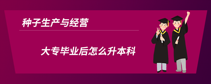 种子生产与经营大专毕业后怎么升本科