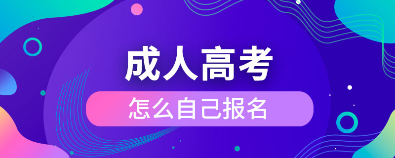 成人高考怎么自己报名