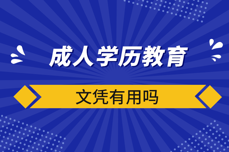 成人学历教育文凭有用吗