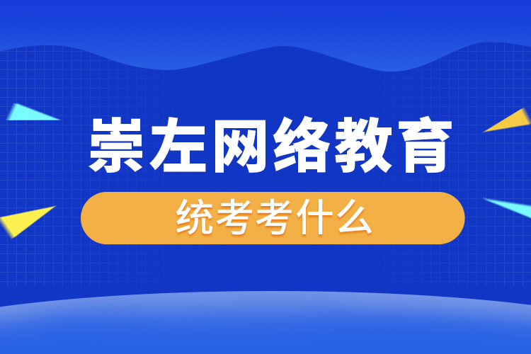 崇左网络教育统考考什么？