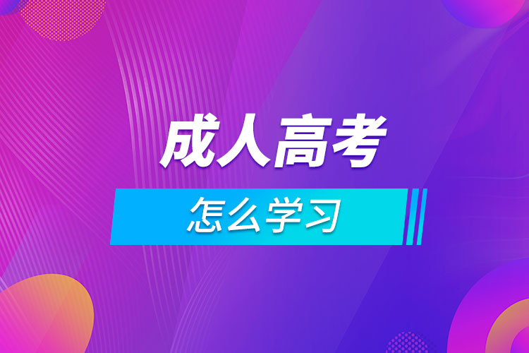 成人高考怎么学习