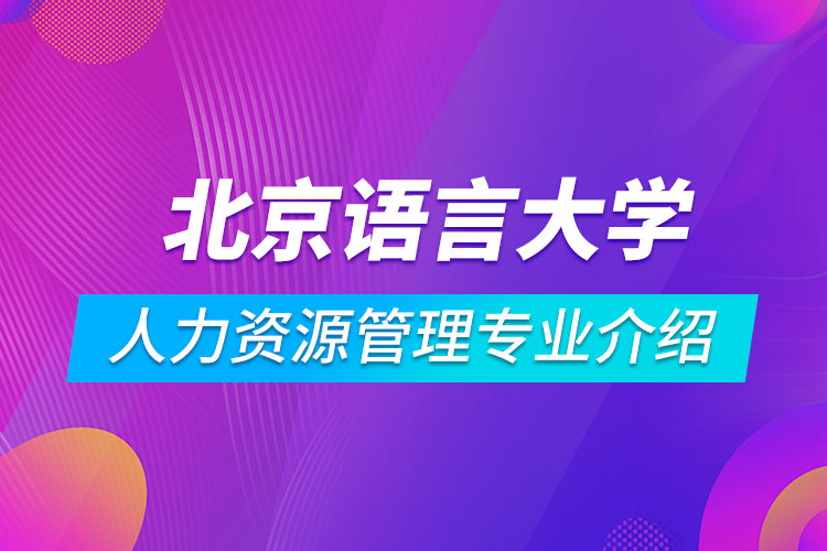 北京语言大学人力资源管理专业介绍