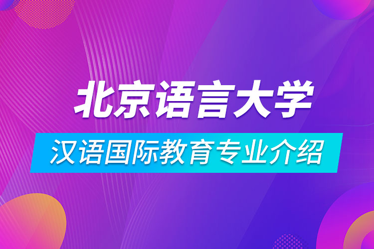 北京语言大学汉语国际教育专业介绍