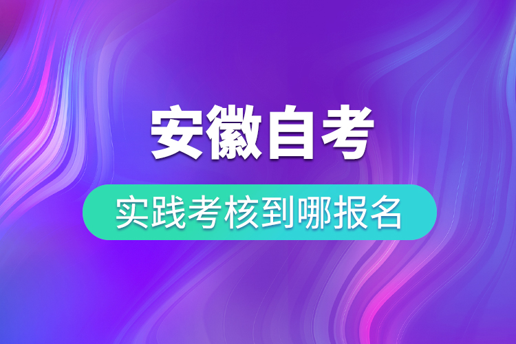 安徽自考实践考核到哪报名