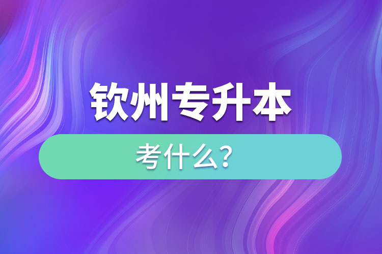 钦州专升本考什么？