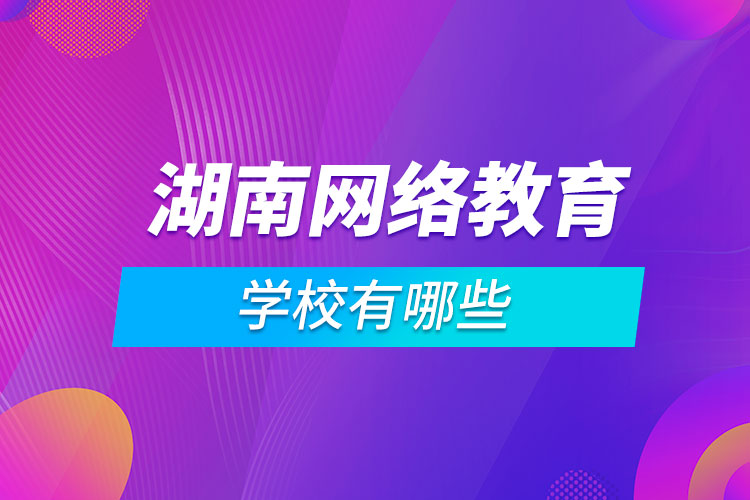 湖南网络教育学校有哪些