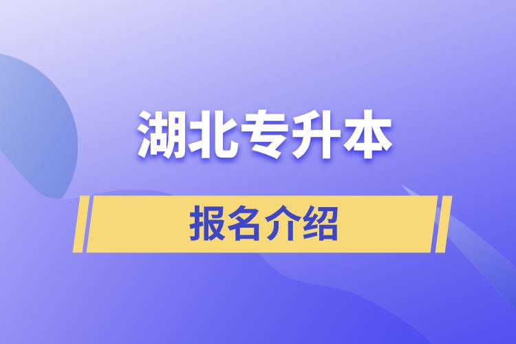 湖北专升本科的报名官方网站