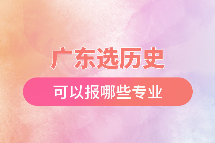 广东选历史可以报哪些专业